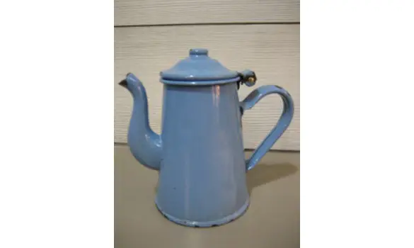 Cafetière émail bleu