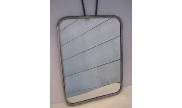 Miroir de barbier bleu