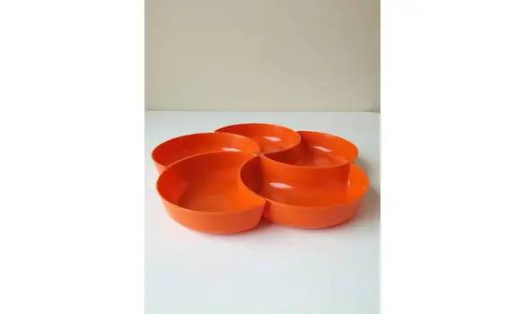 Plateau fleur orange