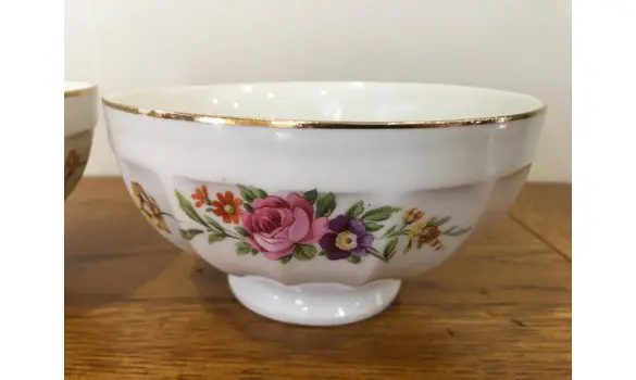Bols anciens fleurs