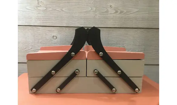 Boite couture rose/gris