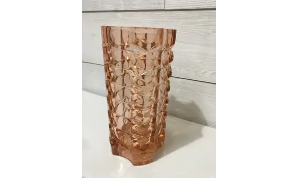 Grand vase cristal rose