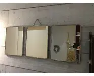 Miroir barbier triptyque