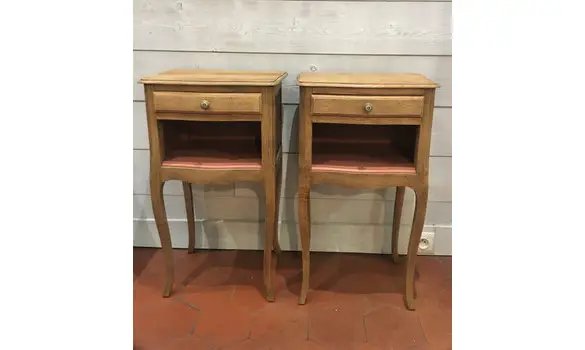 Paire de chevets bois