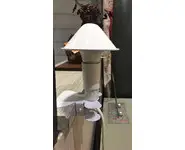 Lampe pince champignon blanche