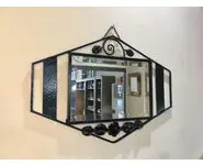 Miroir fer forgé noir