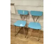 Chaise Formica bleu