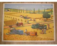 Affiche La riviére en été/La moisson