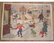 Affiche A la Poste/ Jour de neige