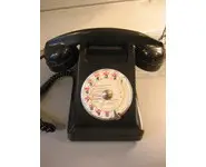 Ancien télephone noir bakélite