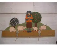 Porte-manteaux bois peint