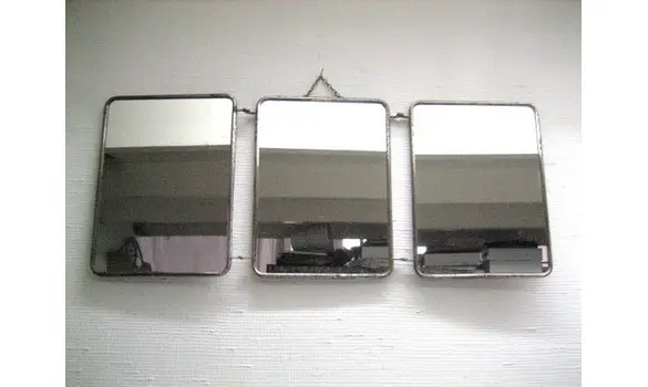 Miroir trityque barbier