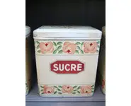 Boite en fer décor fleurs